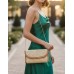 Evening Bag - Straw Like w/ Whipped Trim - Beige - BG-92072BEI